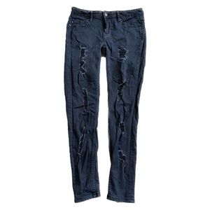 Vigoss Women’s Faded Black Super Distressed “The Jagger” Skinny Jeans Size 26